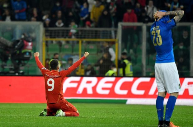 Trajkovski segna il gol decisivo nello spareggio Italia - Macedonia del Nord Gli Autogol Instagram Quiz