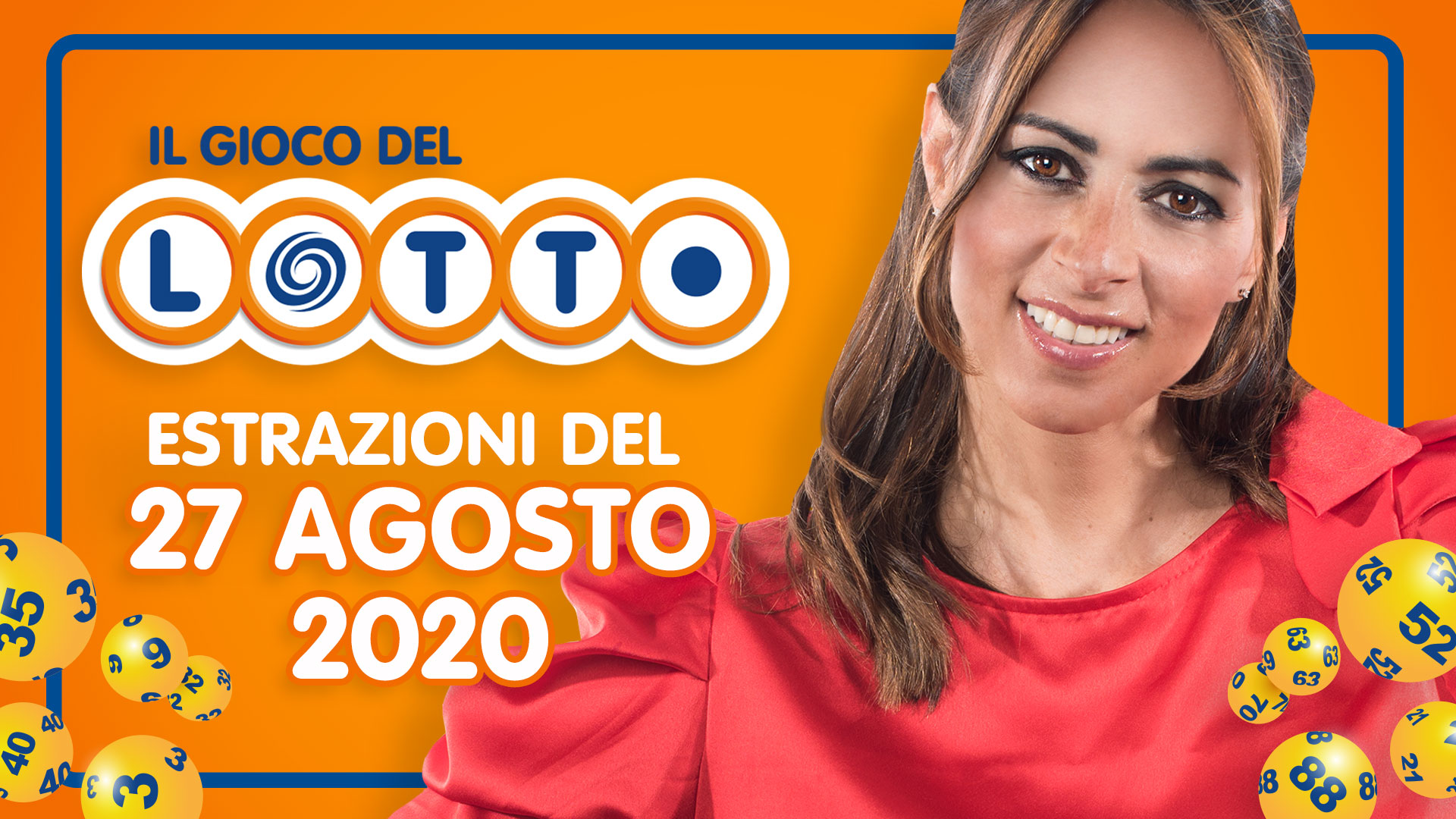 Estrazione lotto 27 agosto 2020 estrazione del lotto in diretta oggi giovedì SuperEnalotto 10 e lotto ogni 5 minuti Simbolotto MillionDay conduce Serena Garitta
