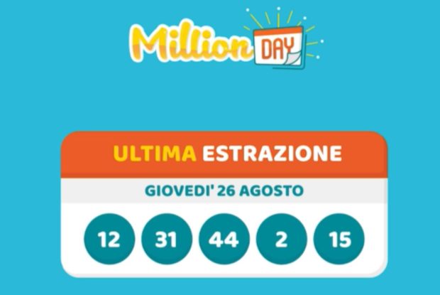 millionday oggi estrazione 26 agosto 2021 lottomatica milionday millionday estrazione di oggi giovedì archivio Milion day