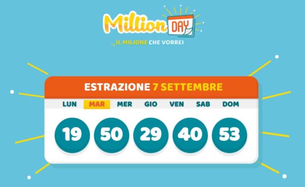millionday oggi estrazione 7 settembre 2021 lottomatica milionday millionday estrazione di oggi martedì archivio Milion day