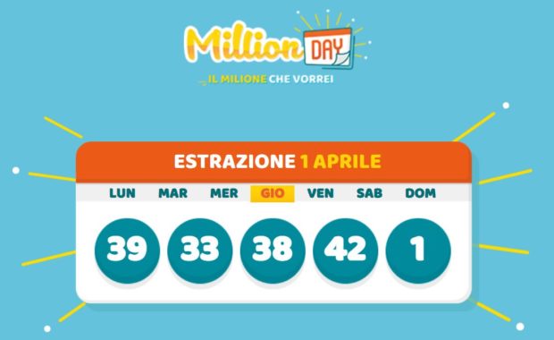 millionday oggi estrazione 1 aprile 2021 lottomatica milionday millionday estrazione di oggi giovedì archivio Milion day