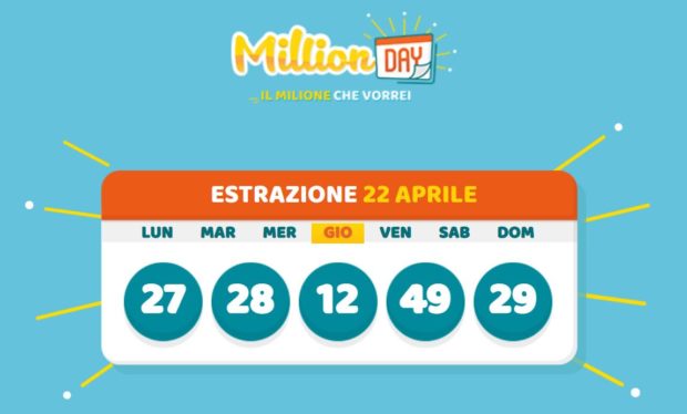 millionday oggi estrazione 22 aprile 2021 lottomatica milionday millionday estrazione di oggi giovedì archivio Milion day