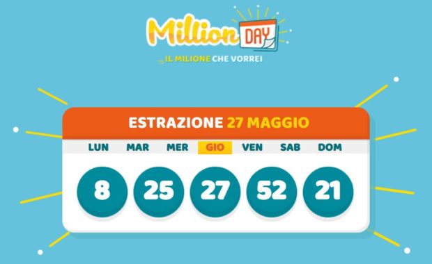 millionday oggi estrazione 27 maggio 2021 lottomatica milionday millionday estrazione di oggi giovedì archivio Milion day
