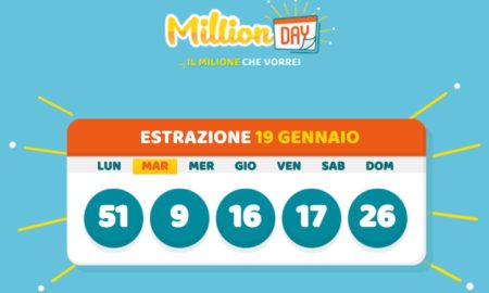 millionday oggi estrazione 19 gennaio 2021 lottomatica milionday millionday estrazione di oggi martedì archivio Milion day