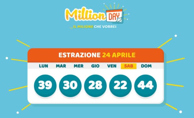 millionday oggi estrazione 24 aprile 2021 lottomatica milionday millionday estrazione di oggi sabato archivio Milion day