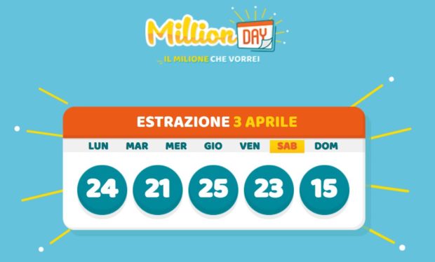 millionday oggi estrazione 3 aprile 2021 lottomatica milionday millionday estrazione di oggi sabato archivio Milion day