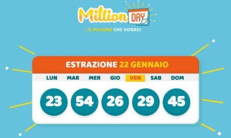millionday oggi estrazione 22 gennaio 2021 lottomatica milionday millionday estrazione di oggi venerdì archivio Milion day