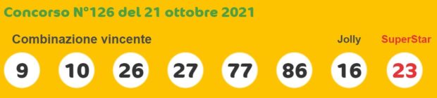 superenalotto lotto estrazioni lotto superenalotto 10 e lotto oggi numeri vincenti giovedì 21 ottobre 2021