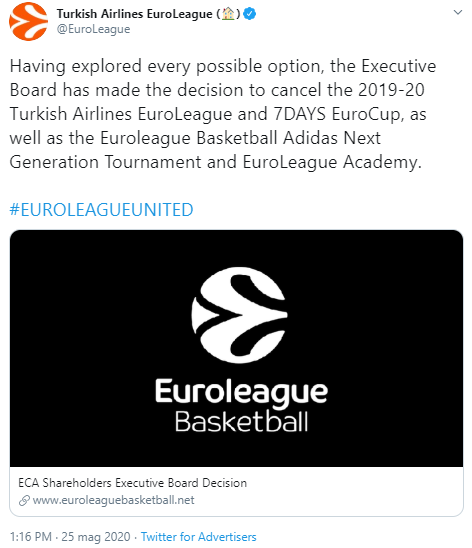 Basket Eurolega ed Eurocup